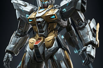create custom mecha robot art