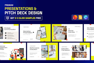design a professional marketing presentation in powerpoint or canva