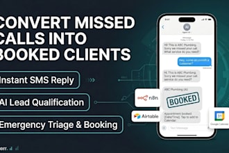 turn missed customer calls into scheduled clients with automated n8n triage