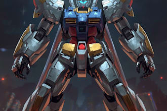 create custom mecha robot art