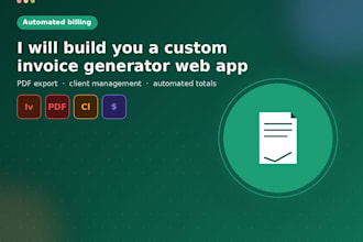 build you a custom invoice generator web app