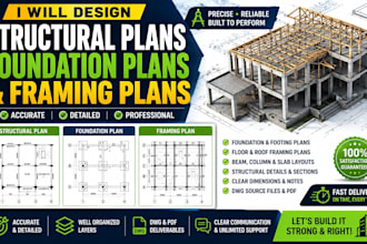 design structural plans, foundation plans and framing plans