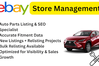 do ebay auto parts listing SEO optimized fitment as virtual assistant expert