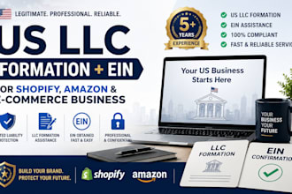 form your US llc and ein for shopify amazon and ecommerce business
