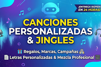 una canción personalizada para tu marca, comercial o regalo