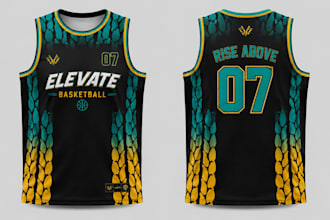 design custom basketball jersey, uniform, 3d mockup