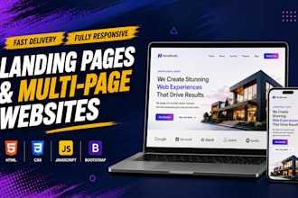 design and develop modern landing page or multi page website