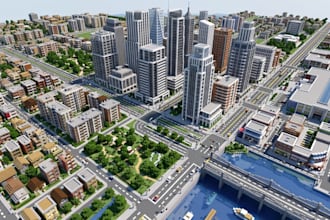 build custom minecraft city map spawn build lobby hub castle mini game builder