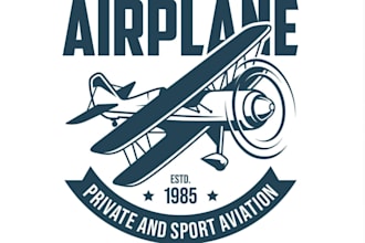 design a professional modern airplane logo