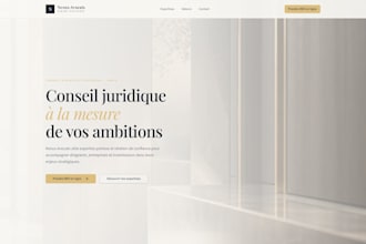 design a modern and professional landing page in french
