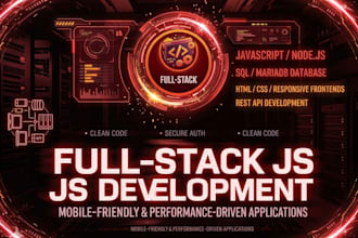 be your full stack dev for custom website and node js backend development