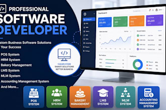 software developer, pos, hrm, bakery, lms, mlm, accounting management system
