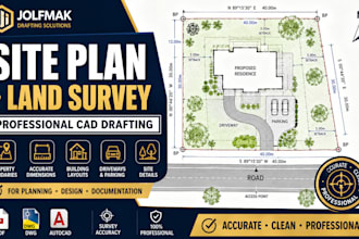 draw site plan and land survey for your property