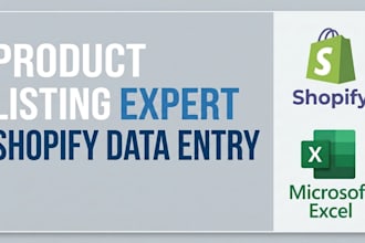 do shopify product listing and ecommerce data entry