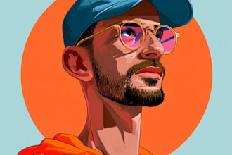draw cartoon design for brand poster or merchandise