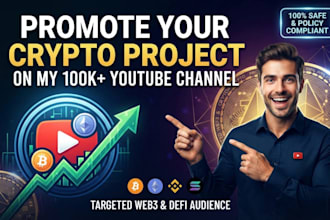 promote your crypto project to my active youtube channel
