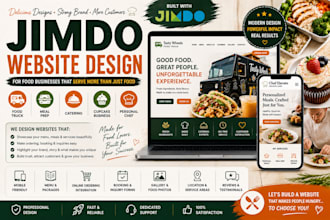build food truck meal prep catering cupcake business personal chef jimdo website
