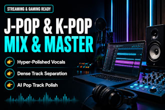 mix master your jpop kpop songs and ai songs for streaming and game theme ready