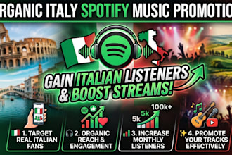 do organic italy spotify music promotion to gain italian listeners