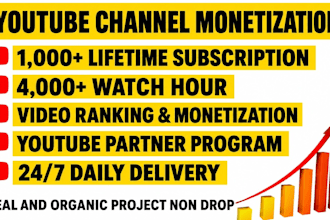 usa youtube channel promotion, subscription to complete yt channel monetization