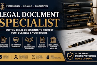draft legal contracts, agreements, llc operating agreements and nda