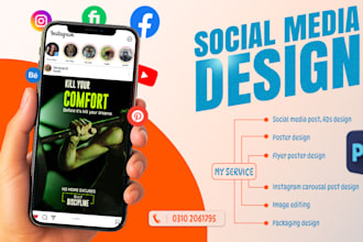 design your instagram social media post, facebook ads design
