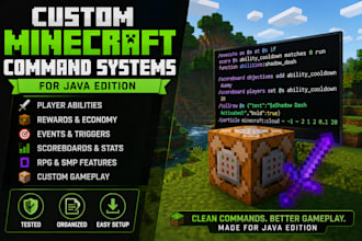 build custom minecraft gameplay systems with commands