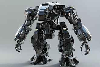 draw custom mecha robot