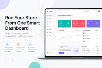 build an online store admin dashboard with ai assistant