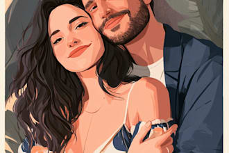make couple portrait illustration