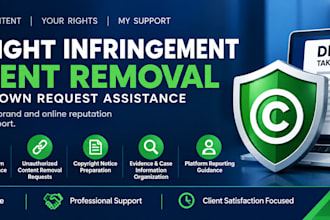 assist with copyright infringement content removal requests