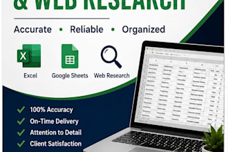 provide reliable data entry, web research and virtual assistance
