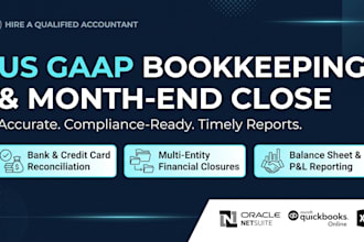 do US gaap bookkeeping, month end close, and bank reconciliation