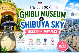 book ghibli museum and shibuya sky tickets in japan
