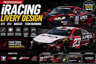 design modern professional racing numbers for nascar, drag and mx for your