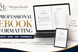 format ebook kindle epub paperback and KDP book professionally