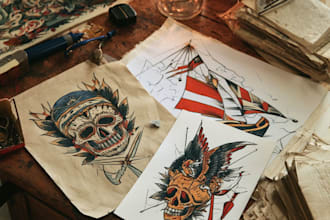 amazing tattoo design, traditional tattoo design