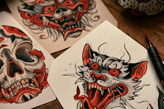 do neo traditional and oldschool tattoo designs
