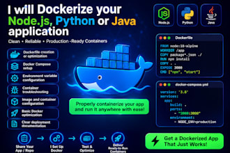 dockerize your nodejs, python or java application