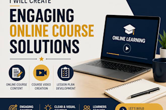 create engaging online course content, course video creation, and lesson plan