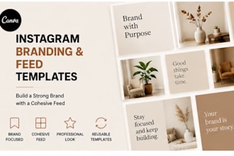 design instagram branding templates in canva for a consistent social feed