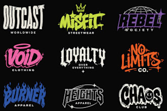design an exclusive urban logo for your streetwear brand