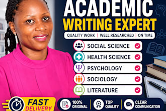 do social science, health science, psychology, sociology and literature writing