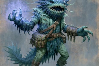 draw creature monster design and character design
