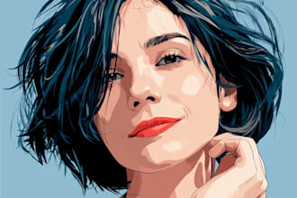 draw high quality vector portraits for you