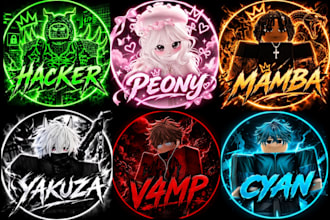 design a custom roblox gaming logo or profile picture