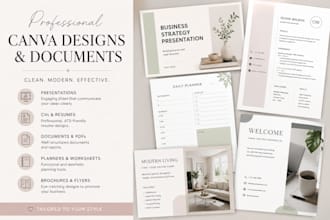create professional canva designs and documents