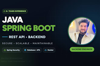 develop secure java spring boot rest apis and backend
