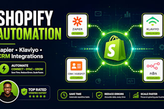 setup shopify zapier automation, zapier webhooks, api integration, zapier expert