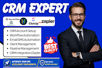 home services agency crm servicetitan welcomehome ghl clickup zapier integration